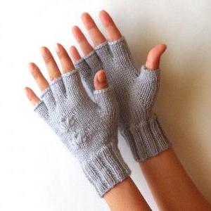 Knit Fingerless Mittens Half Cut Fingerless Gloves..