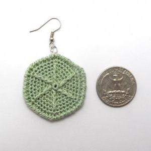Pdf Pattern - Crochet Hexagon Earrings Pattern..