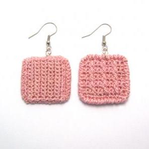 Pdf Pattern - Crochet Square Earrings Geometric..