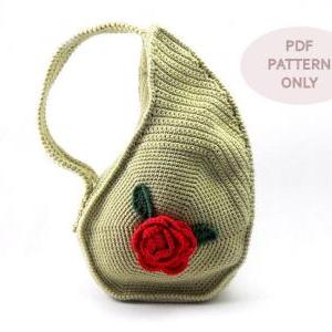 Pdf Pattern - Unique Teardrop Shape Bag Crochet..