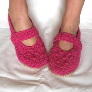 Pdf Crochet Pattern - Lilly Mary Jane Slippers -..