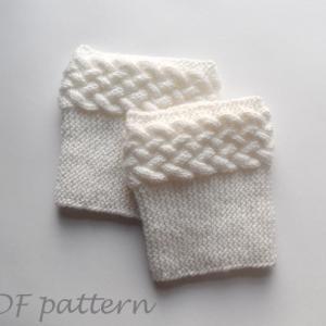 Knitting Pattern - Double Cable Boot Cuffs