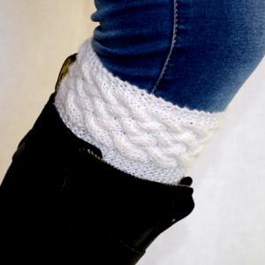 Knitting Pattern - Double Cable Boot Cuffs