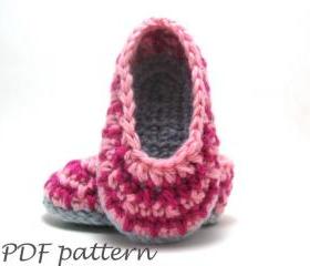 Pdf Crochet Pattern - Ethnic Baby Slippers Crochet Pattern Girl Booties ...