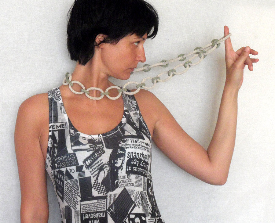 Pdf Pattern - Summer Crochet Chain Necklace Pattern Loops Necklace Pattern Crochet Jewelry Tutorial Trendy Necklace - P0024
