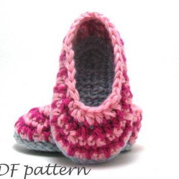 Pdf Crochet Pattern - Ethnic Baby Slippers Crochet Pattern Girl Booties 